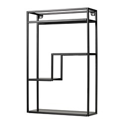 LINDÅSEN - Display shelf, anthracite, 40x60 cm