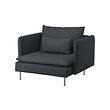 SÖDERHAMN - Armchair, Fridtuna dark grey