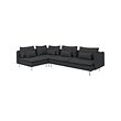 SÖDERHAMN - Corner sofa, 4-seat, with open end/Fridtuna dark grey