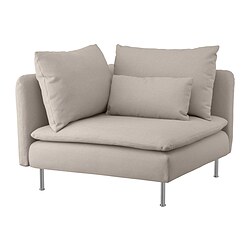 SÖDERHAMN - Corner section, Fridtuna light beige