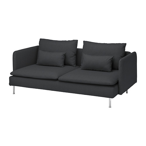 SODERHAMN 3 seat sofa Fridtuna dark grey IKEA Indonesia