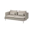 SÖDERHAMN - 3-seat sofa, Fridtuna light beige