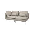 SÖDERHAMN - 3-seat sofa, with open end/Fridtuna light beige