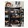 MOSSJÖN - glass-door cabinet with 2 doors, anthracite, 60x34x146 cm | IKEA Indonesia - PH194649_S1