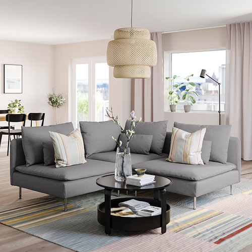 SÖDERHAMN sofa sudut, 3 dudukan