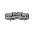 SÖDERHAMN - Corner sofa, 3-seat, Tonerud grey