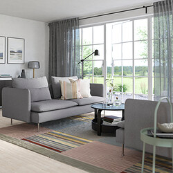 SÖDERHAMN - Sofa 3 dudukan, Tonerud abu-abu