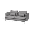SÖDERHAMN - 3-seat sofa, Tonerud grey