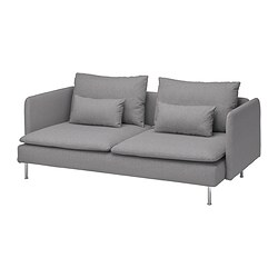 SÖDERHAMN - Sofa 3 dudukan, Tonerud abu-abu