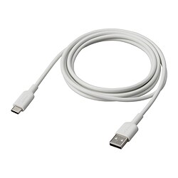 SITTBRUNN - USB-A to USB-C, white, 2 m