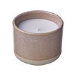 LUGNARE - Scented candle in ceramic jar, Jasmine/pink, 25 hr