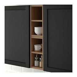 VADHOLMA - Open storage, brown/stained ash, 20x37x40 cm