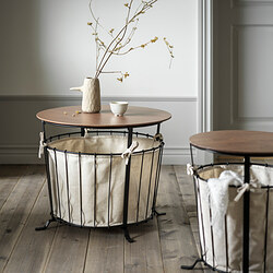 ÄNGESBYN - Storage table, black/pine light brown stained, 60 cm