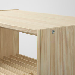 RAGGBERG - Bangku dengan tempat sepatu, kayu pinus, 60x35x45 cm