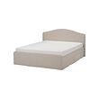 RAMNEFJÄLL - Rangka tempat tidur berpelapis, Kilanda krem muda/Luröy, 160x200 cm