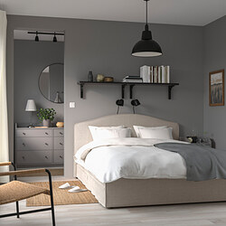 RAMNEFJÄLL - Cover bed frame, Kilanda light beige, 180x200 cm