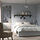 RAMNEFJÄLL - rangka tempat tidur berpelapis, Klovsta abu-abu/putih/Luröy, 160x200 cm | IKEA Indonesia - PE927365_S1