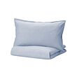 BERGPALM - Duvet cover and 2 pillowcases, blue/striped, 200x200/50x80 cm