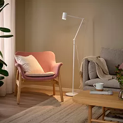 NYMÅNE - Lampu lantai/baca, putih