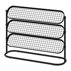 ÄLGANÄS - Shoe rack, black, 76x24x59 cm