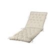 KUDDARNA - Bantal kursi berjemur, luar ruangan, abu-abu muda-krem, 190x60 cm