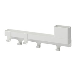 ALTARLIDEN - Rak dengan pengait, dengan penyimpanan/putih, 36.5 cm