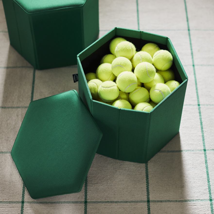 KJUGE pouffe with storage