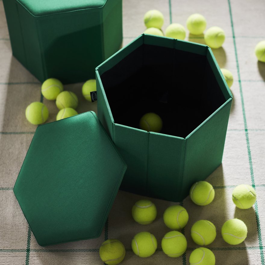 KJUGE pouffe with storage