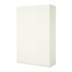 PAX/FORSAND - Lemari pakaian, putih/putih, 150x60x236 cm