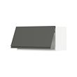 METOD - Wall cabinet horizontal, white/Voxtorp dark grey, 80x37x40 cm