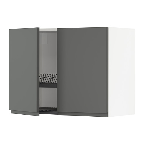 METOD wall cabinet w dish drainer/2 doors
