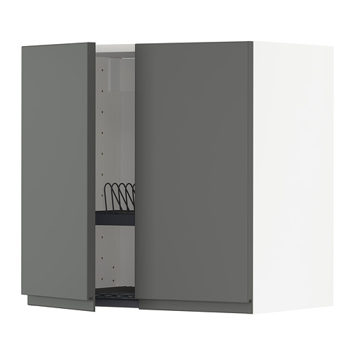 METOD wall cabinet w dish drainer/2 doors