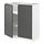 METOD - kabinet dasar dg rak/2 pintu, putih/Voxtorp abu-abu tua, 80x37x80 cm | IKEA Indonesia - PE749823_S1