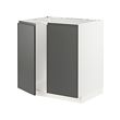 METOD - Base cabinet for sink + 2 doors, white/Voxtorp dark grey, 80x60x80 cm