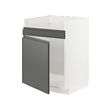METOD - Base cab f HAVSEN single bowl sink, white/Voxtorp dark grey, 60x60x80 cm