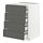 METOD/MAXIMERA - base cb 4 frnts/2 low/3 md drwrs, white/Voxtorp dark grey, 60x60x80 cm | IKEA Indonesia - PE749788_S1