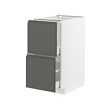 METOD/MAXIMERA - Base cb 2 fronts/2 high drawers, white/Voxtorp dark grey, 40x60x80 cm