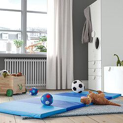 PLUFSIG - Folding gym mat, blue, 78x185 cm