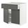 METOD/MAXIMERA - kabinet dasar dengan laci/2 pintu, putih/Voxtorp abu-abu tua, 80x60x80 cm | IKEA Indonesia - PE749817_S1