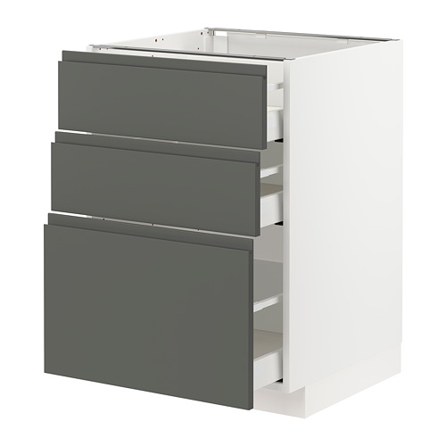 METOD/MAXIMERA kabinet dasar dgn 3 laci