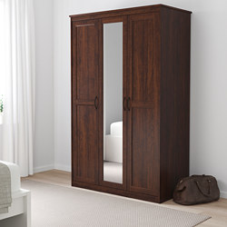 SONGESAND - Lemari pakaian, cokelat, 120x60x191 cm