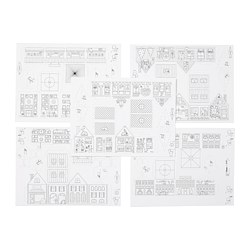 MÅLA - 10-pc cardboard town template set