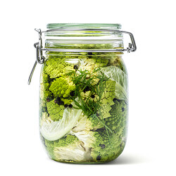 KORKEN - Stoples dengan penutup, kaca bening, 1 l