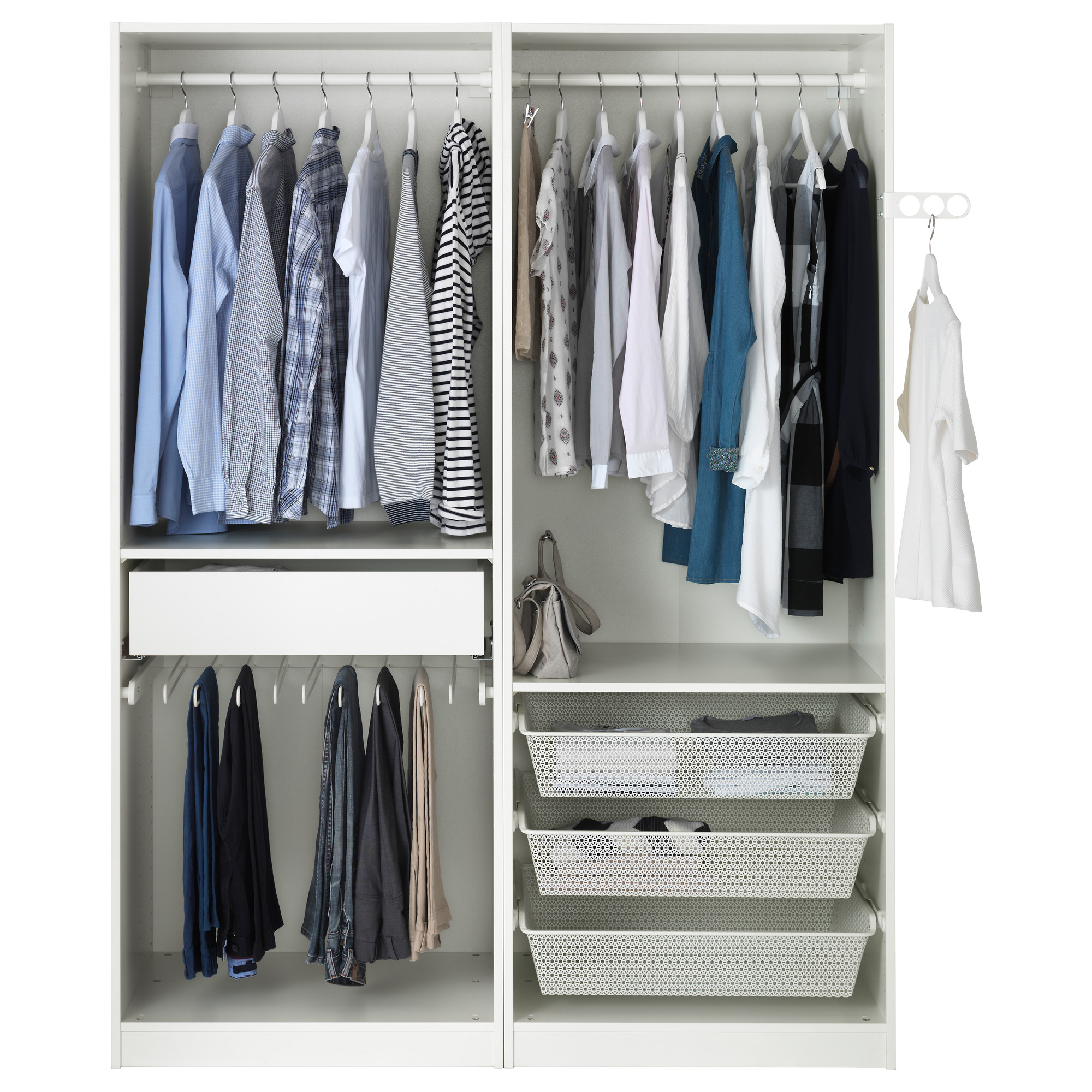 Pax Wardrobe White Auli Mirror Glass Ikea Indonesia