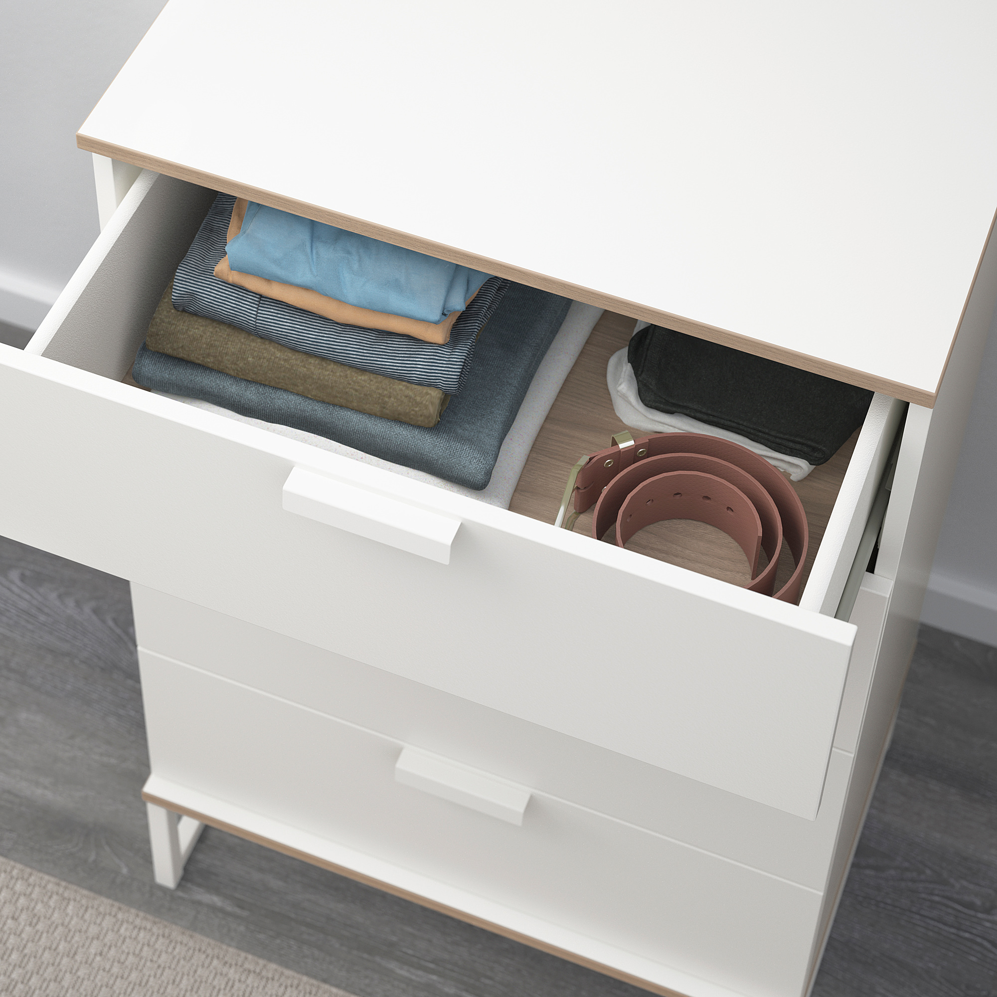 TRYSIL TRYSIL, chest of 4 drawers, white/light grey, 60x99 cm IKEA