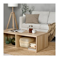 BESTÅ - Coffee table, white stained oak effect, 120x56x38 cm