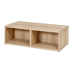 BESTÅ - Coffee table, white stained oak effect, 120x56x38 cm