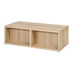 BESTÅ - Coffee table, white stained oak effect, 120x56x38 cm