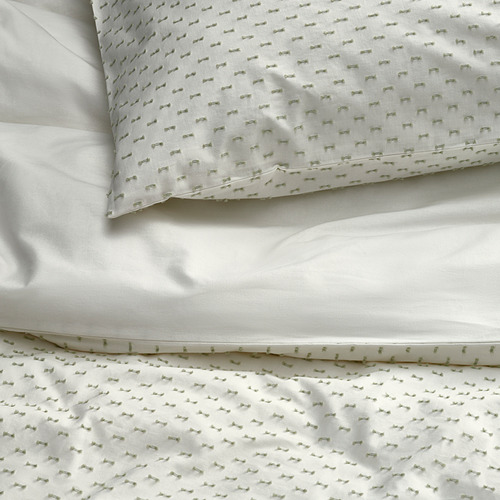 BANDKNIPPE duvet cover and 2 pillowcases