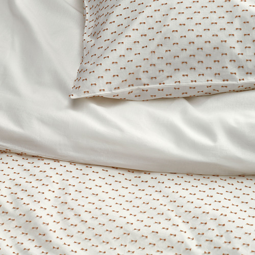BANDKNIPPE duvet cover and 2 pillowcases